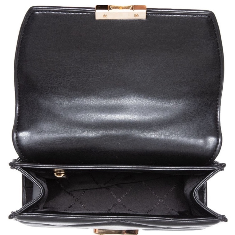 MICHAEL KORS SERENA MEDIUM FLAP SHOULDER CROSSBODY BLACK - Picture 4 of 11